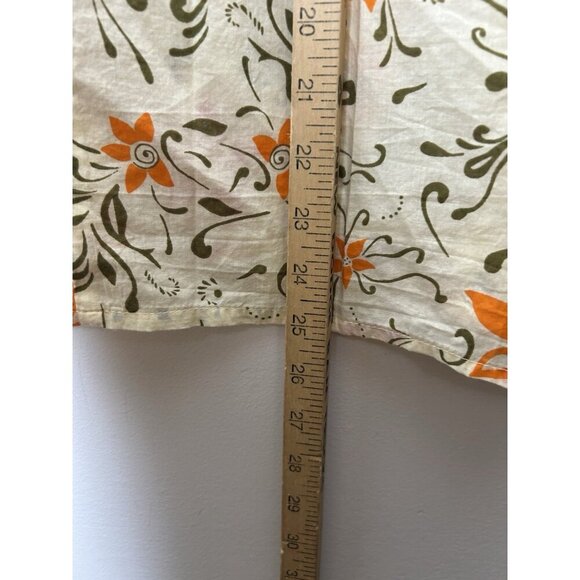 Yak N Yeti Yellow Floral Sleeveless Tank Tunic Summer Top Size Small - Picture 6 of 9